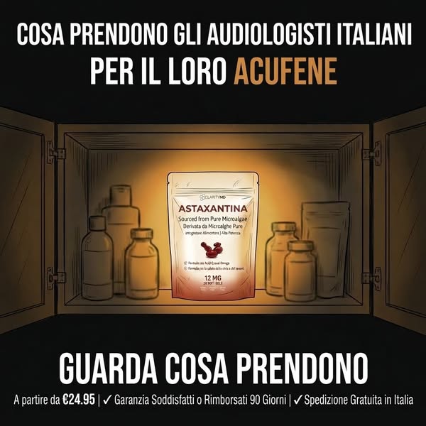 12 mg di astaxantina per supportare la protezione delle cellule dell’orecchio interno dallo stress ossidativo studiato in relazione all’acuf
