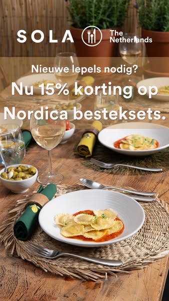 15% korting op Nordica besteksets