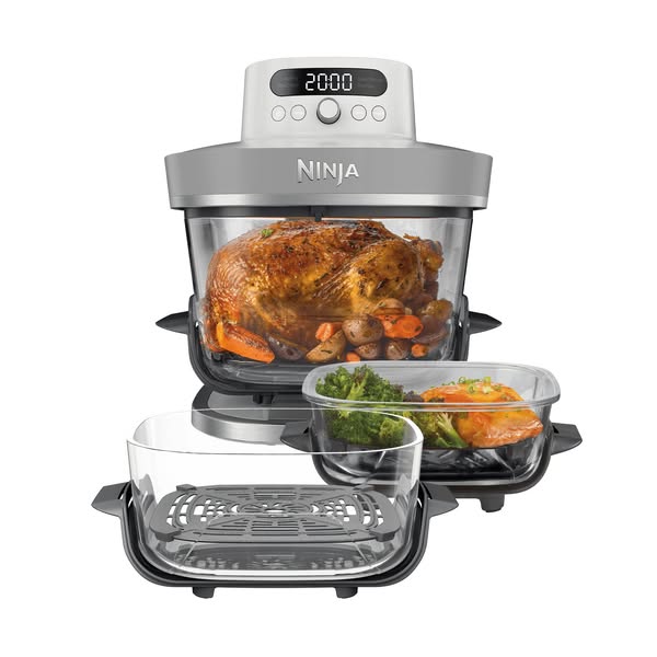 Ninja CRISPi PRO 5-in-1 XL Glass Air Fryer in White | AS090UKWH38 | by SharkNinja