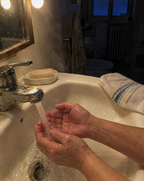 Dieci minuti sotto l'acqua calda per chiudere il pugno