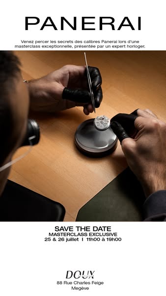 Masterclass Panerai chez Doux Joaillier à Megève
