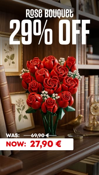Rose Bouquet Building Set