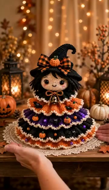 Beginner‑Friendly Halloween Crochet Tree Kit｜Make Your Own Hand‑Made Seasonal Centrepiece