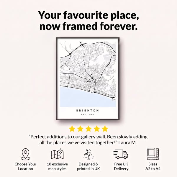 Ink Haus Personalised Map Posters
