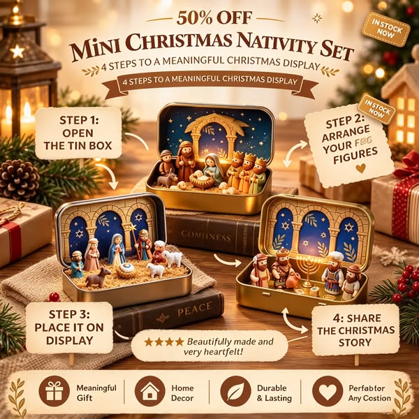 Pocket‑Sized Nativity Scene — Christmas Tradition In A Tin Box