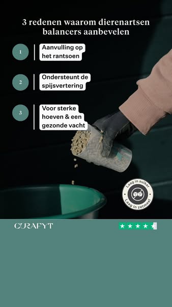 Alle essentiële voedingsstoffen om het ruwvoer dieet van je paard aan te vullen