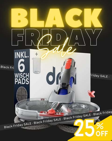 Black Friday Deal – 25 % auf Dyson Wischaufsatz!