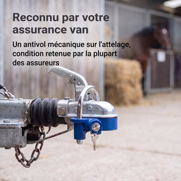 Verrou d'Attelage Acier 50mm anti-vole pour van