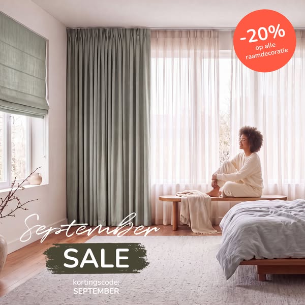 20% korting met code SEPTEMBER
