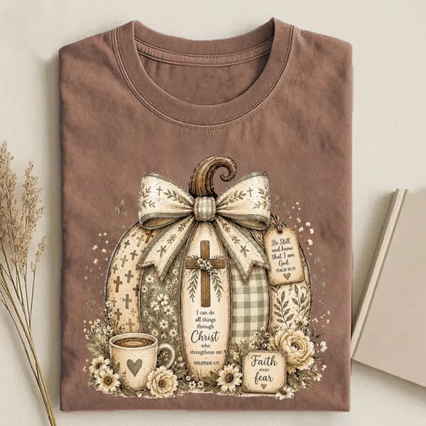 Faith Bow Pumpkin T-shirt