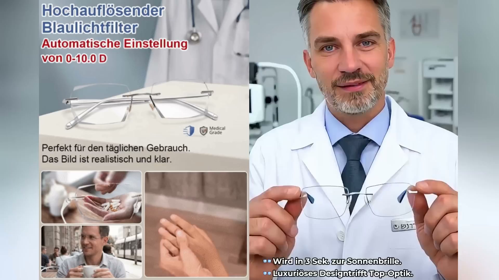 Bis zu 89% RABATT! Jenaer Optik Autofokus-Brille (2 Stück nur 46.00€!)