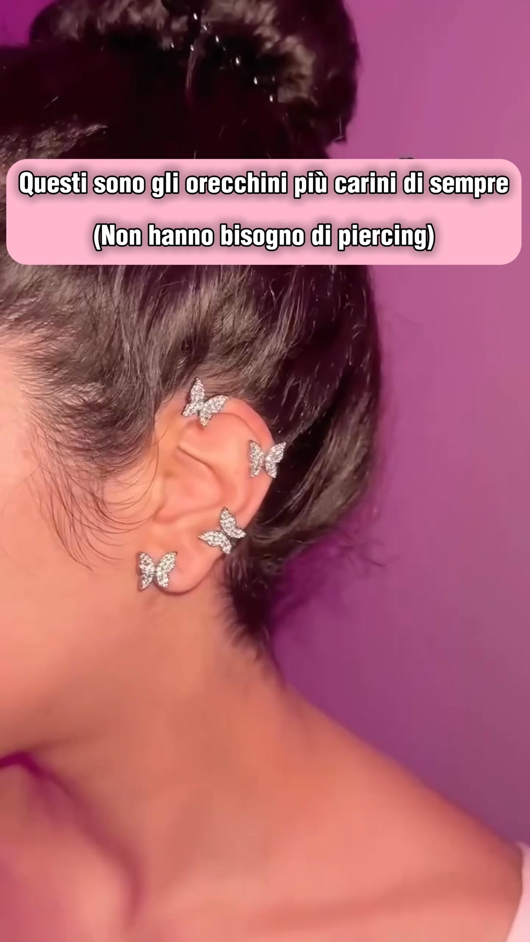 Orecchini a Farfalla (No Piercing)