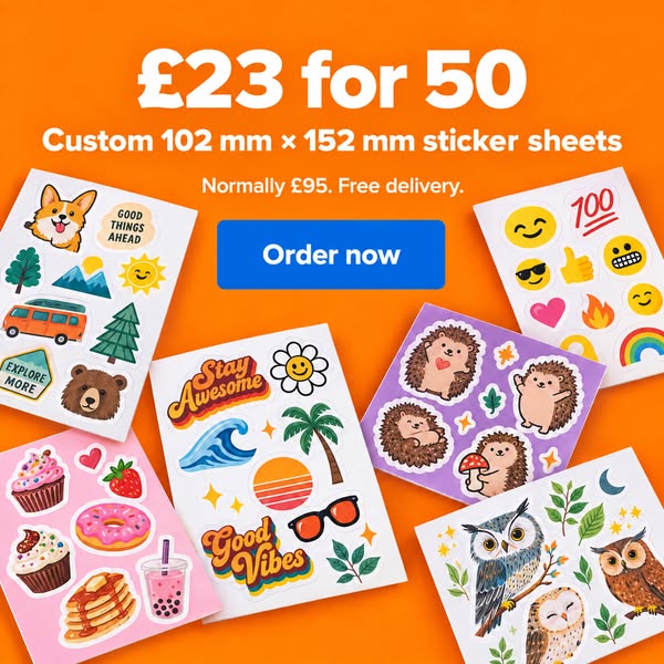 50 Sticker Sheets for £23