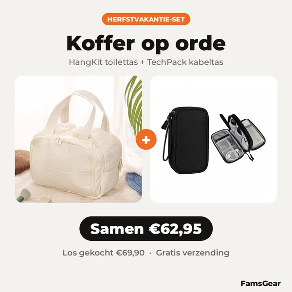 Koffer op orde – €62,95