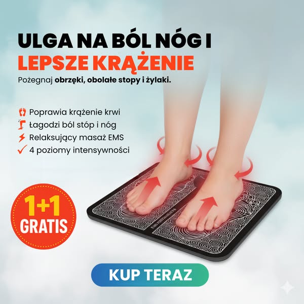 Masażer stóp EMS - zapomnij o obrzękach nóg +