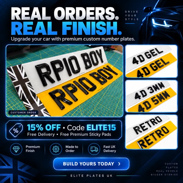 15% OFF Premium Number Plates