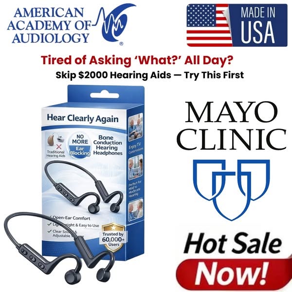 Hear conversations clearly again—comfortable bone-conduction hearing aid headphones.