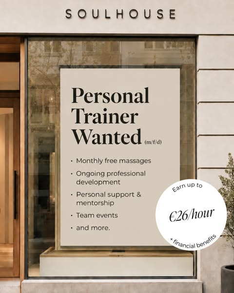 Now hiring: Personal Trainer (m/f/d)
