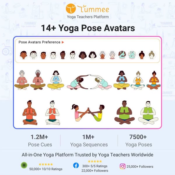 14+ Yoga Pose Avatars