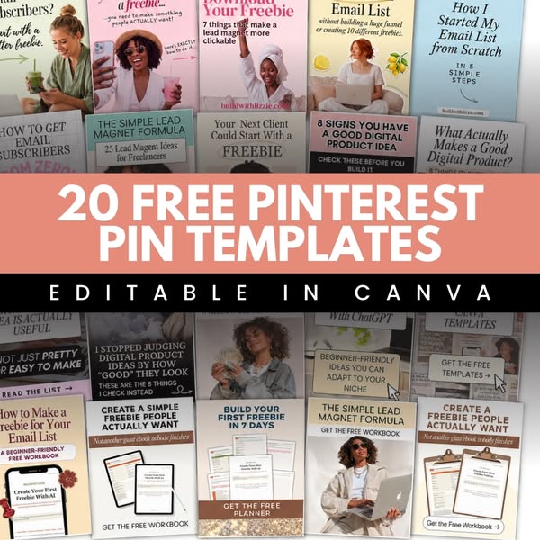 20 Free Pinterest Pin Templates
