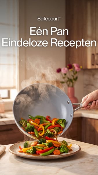 Keramisch. Geen PFAS, PFOA of PTFE.