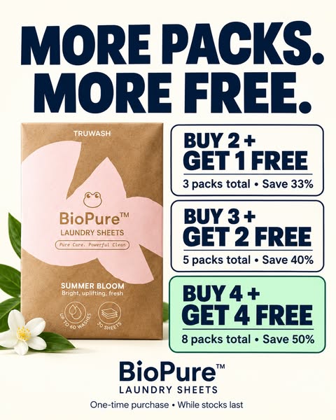 Buy 4, Get 4 FREE · Save 50%