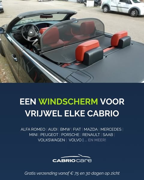 Windscherm voor uw cabrio