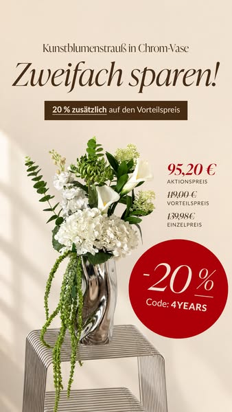 20% sparen - CODE: 4YEARS