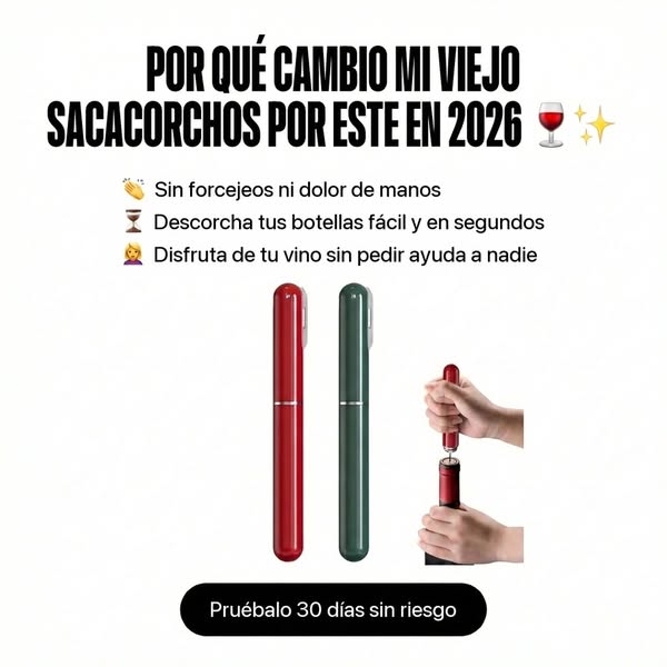 Descorcha con suavidad en unos segundos