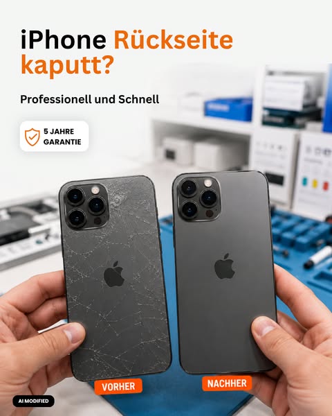 iPhone Rückseite kaputt? Jetzt reparieren!