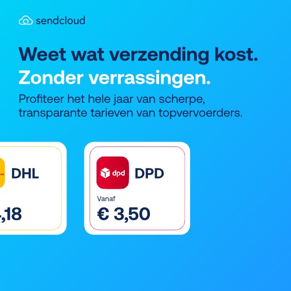 Weet wat je verzendkosten zijn