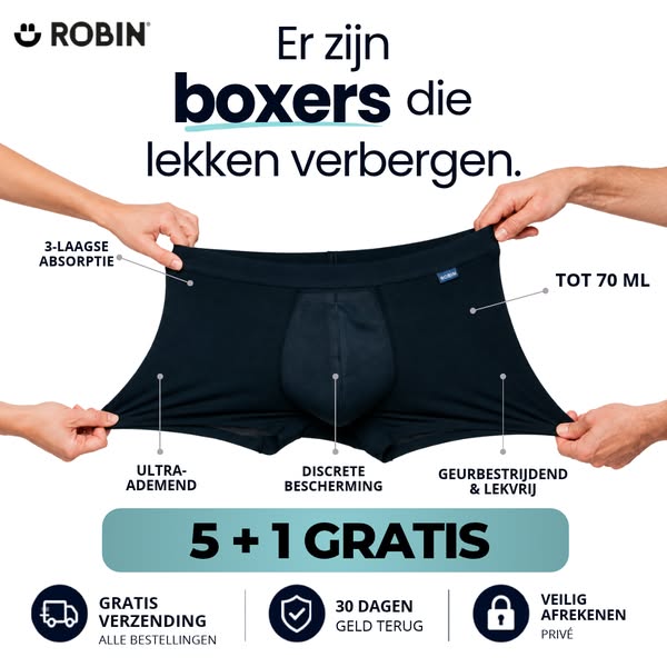 Discrete bescherming tot wel 70 ml