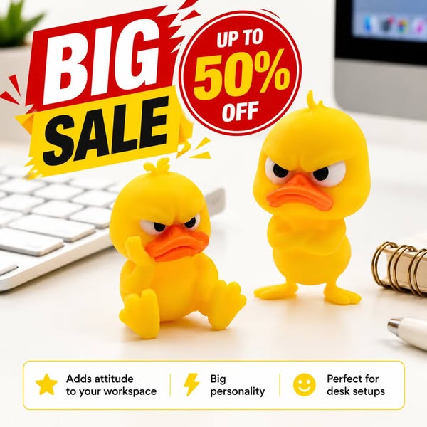 Angry Duck Desk Figurine