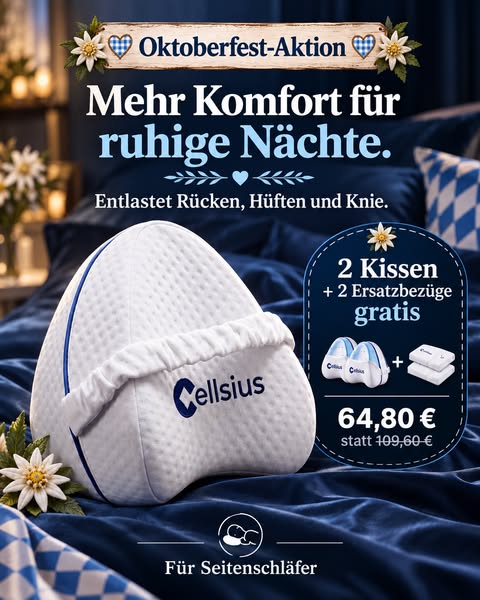 Oktoberfest-Deal: 2 Kissen + 2 Bezüge gratis