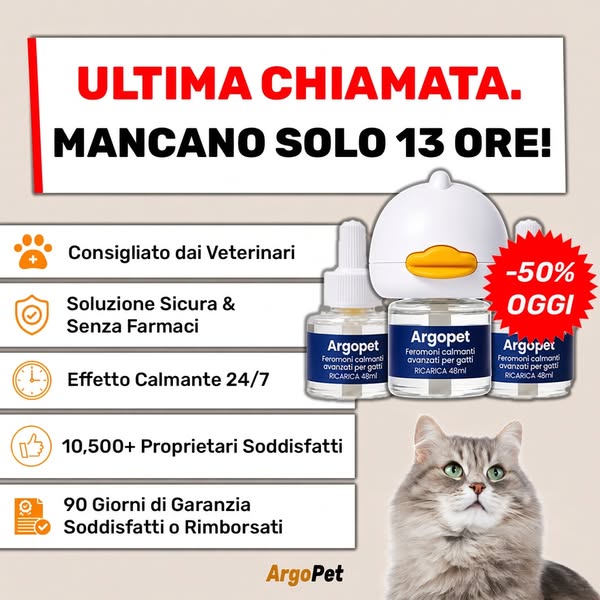 Aiuta il tuo gatto a vivere senza stress con Argopet.