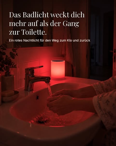 Genug Licht fürs Klo. Zu wenig, um jemanden zu wecken.