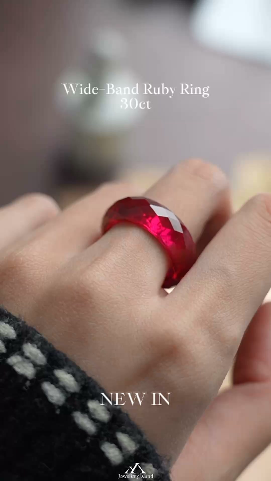 Empowering red gem Standout statement piece