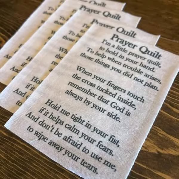 Prayer Quilt Text Panel - Christian Sewing Project