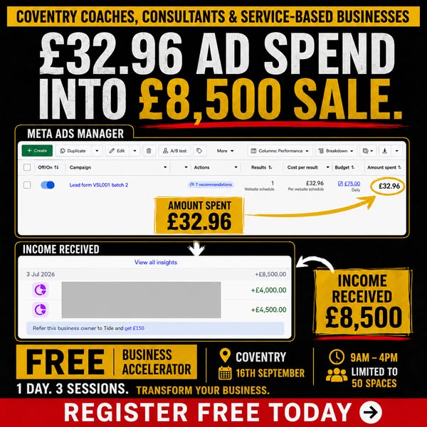 Coventry Coaches Stuck at £6k a month Need This