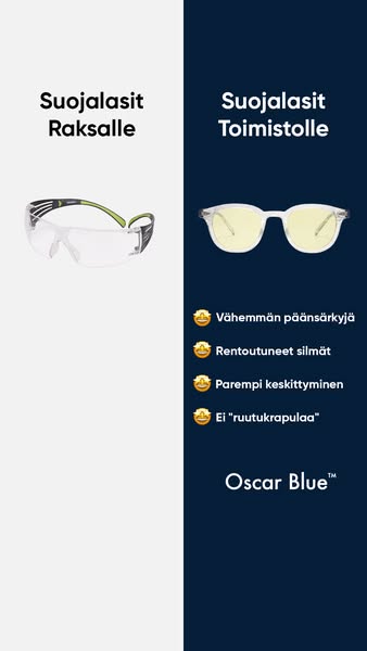 Toimistotyön "suojalasit"