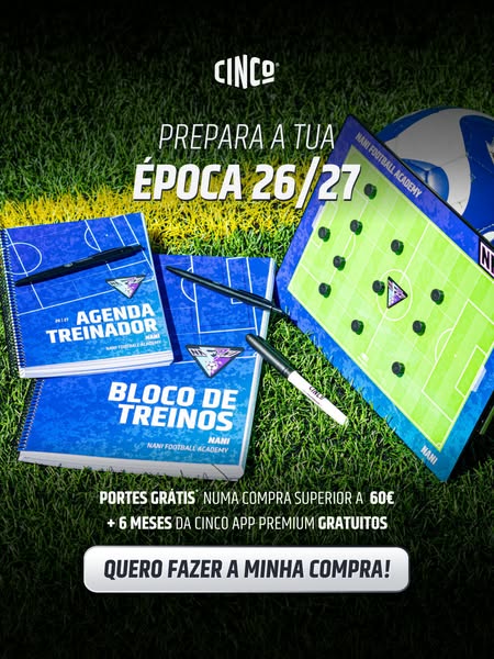 Pré-Época 26/27: Portes Grátis + 1 Ano de App Premium | CINCO
