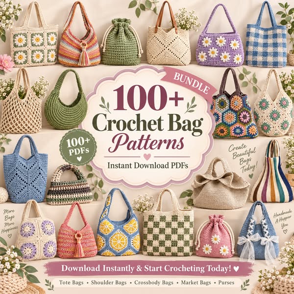 100+ Crochet Bag Patterns