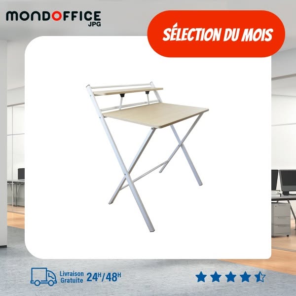 Unilux Bureau télétravail pliant Homy