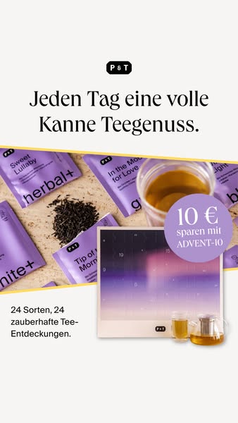 Der Adventskalender für alle, die Tee lieben.