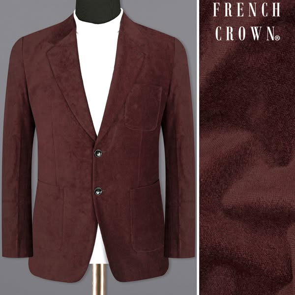 Just $76.20 | Persian Plum velvet Designer Sports Blazer