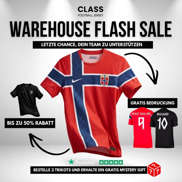 Norwegen Warehouse Sale – bis zu 50 % Rabatt