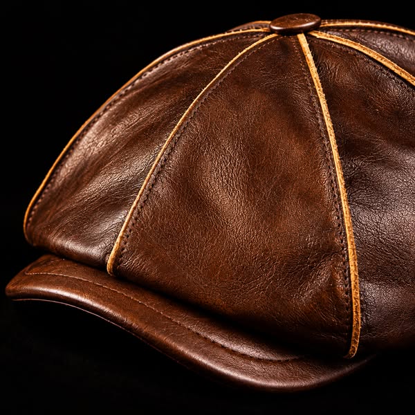Marchetti Genuine Leather Cap | 50% OFF