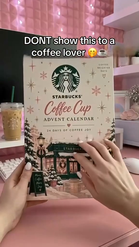 24‑Day Coffee Cup Advent Calendar | Mini Drink Keychains Christmas Gift Set