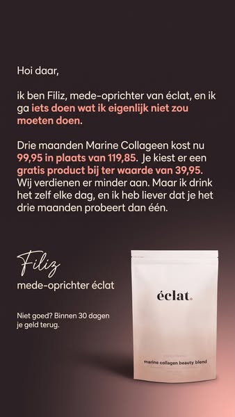 Niet tevreden, geld terug garantie binnen 30 dagen