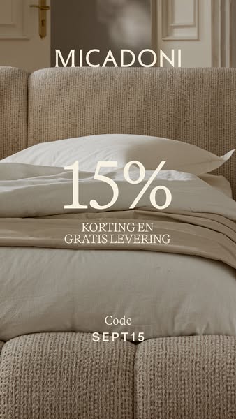 Micadoni: 15% korting op je bestelling